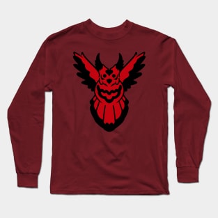 Owl Flying-Red Long Sleeve T-Shirt